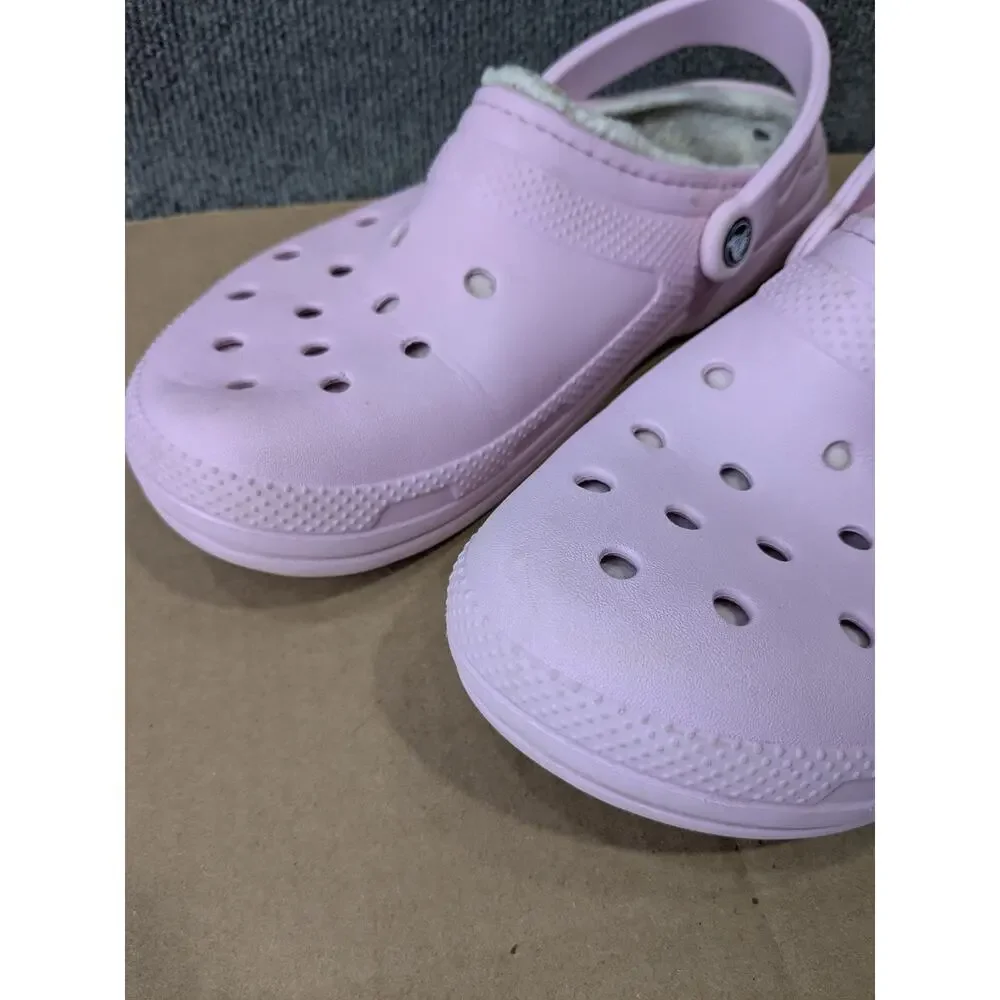 Crocs Classic Fur Lined Unisex Comfort Clog Size 9M/11W Slip On Shoes Strap